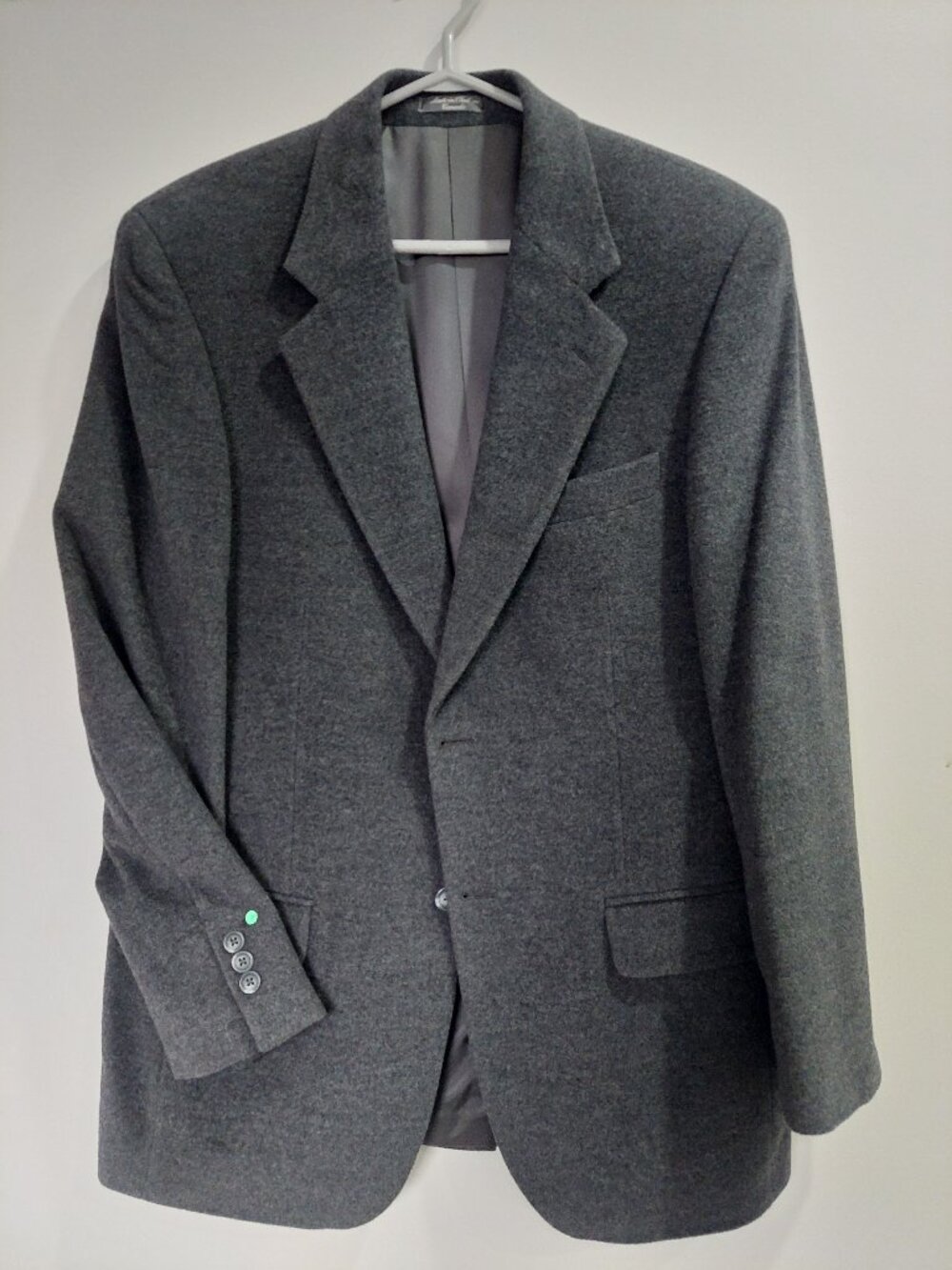Holt Renfrew Men's Men's 40R Tailored Blazer Jacket Light Coat Wool Angora